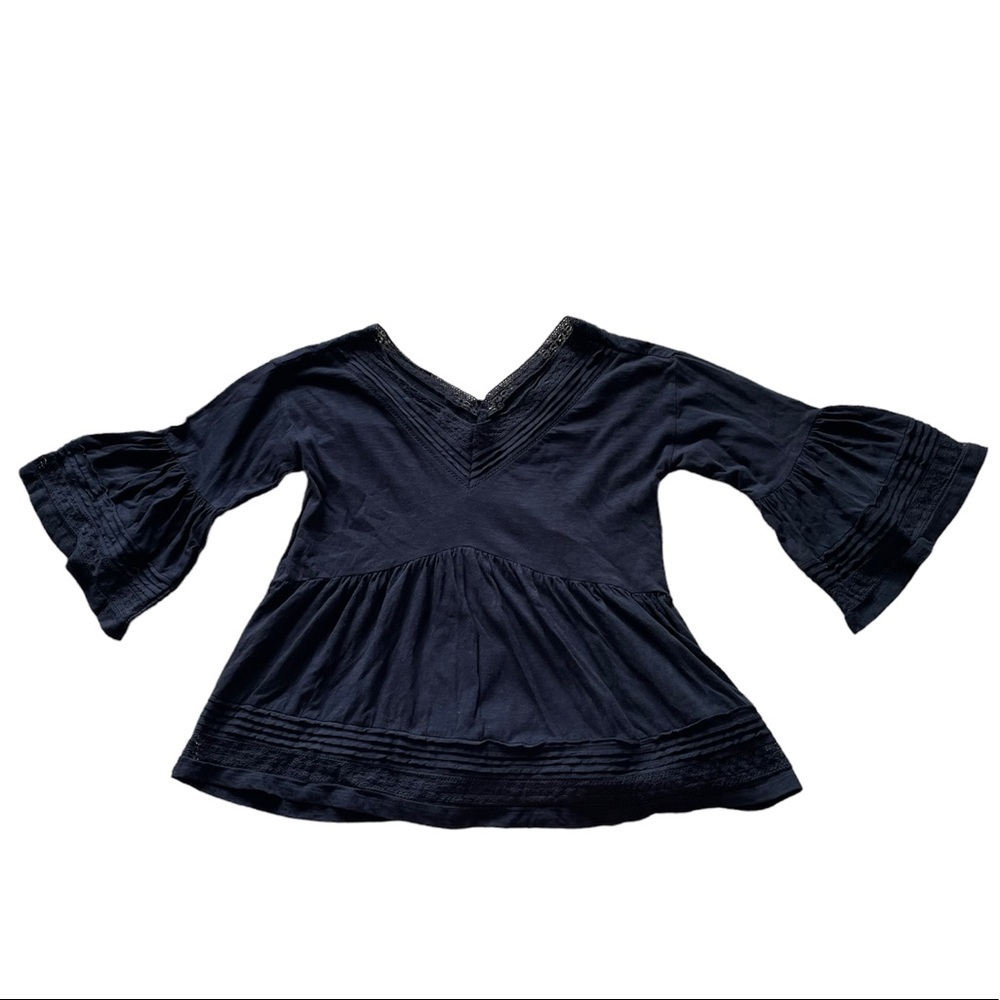 Anthropologie Lace Trimmed Blouse